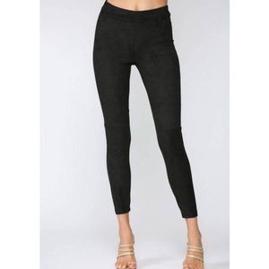 L’agence suede leather leggings
